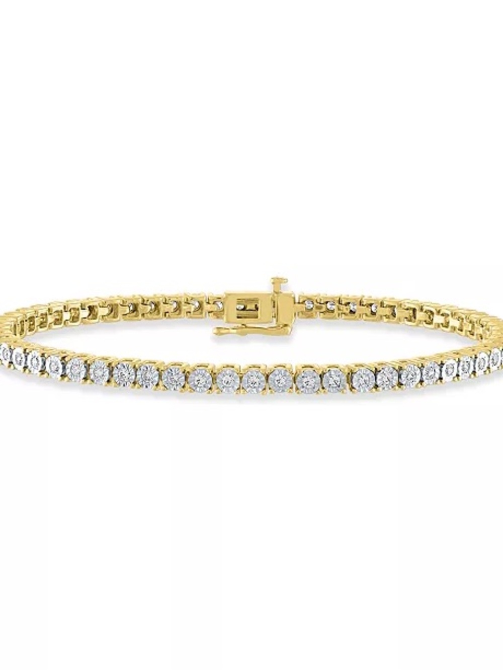 Classic Gold and Diamond Tennis Bracelet - Women's Jewelry